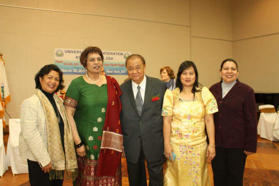 Esther Baitano, Executive Secretary OAA (Leftmost) With Local Leaders